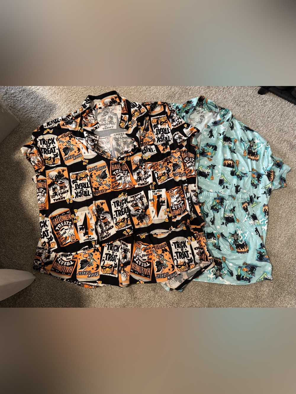Two Halloween PJ sets